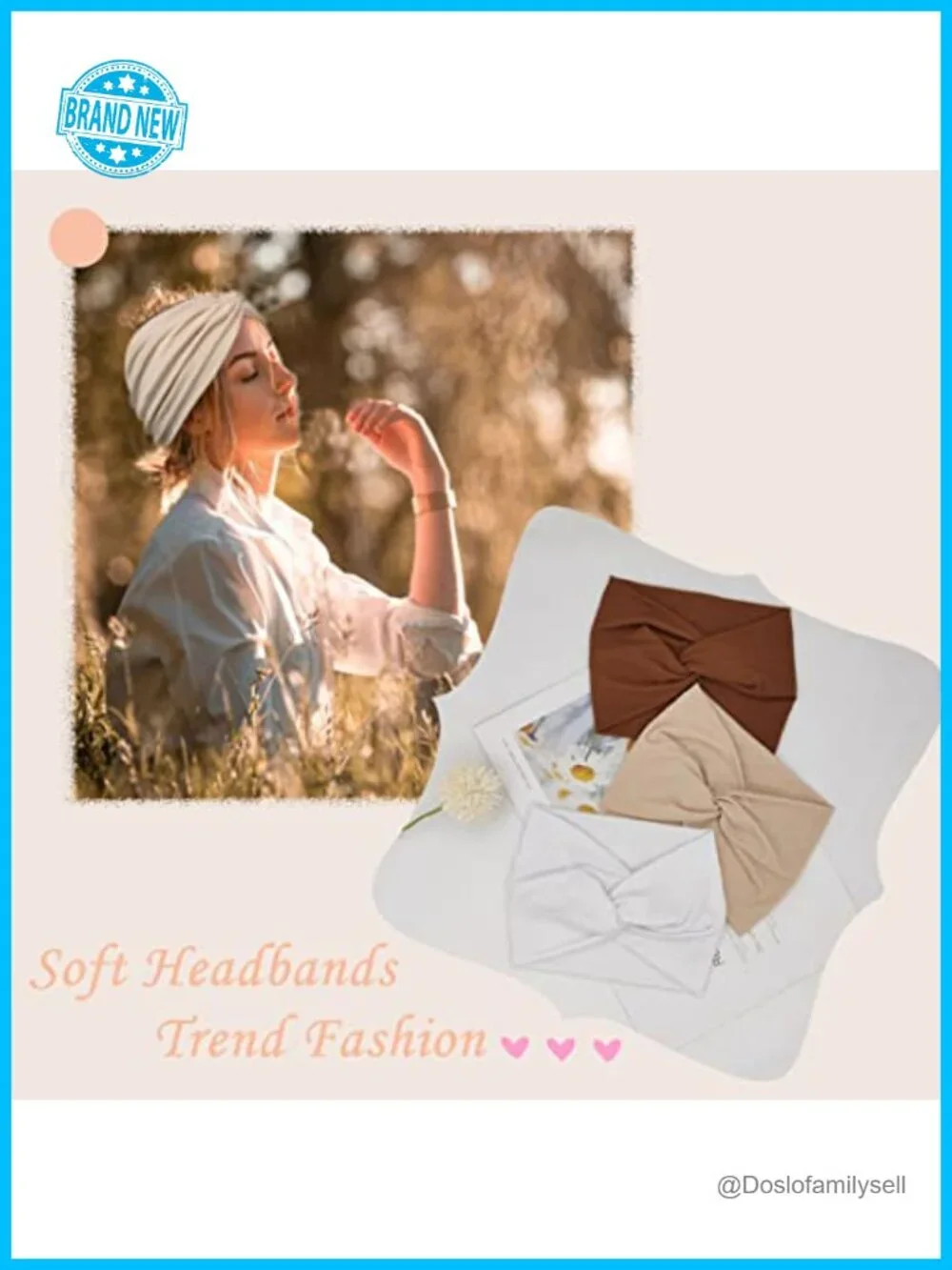 Extra Large Twisted Knot Wide Headband Wrap Scarf Turban 6 Pack